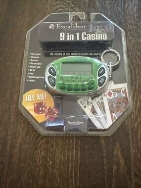 Excalibur 9-in-1 Casino Game Keychain - Green